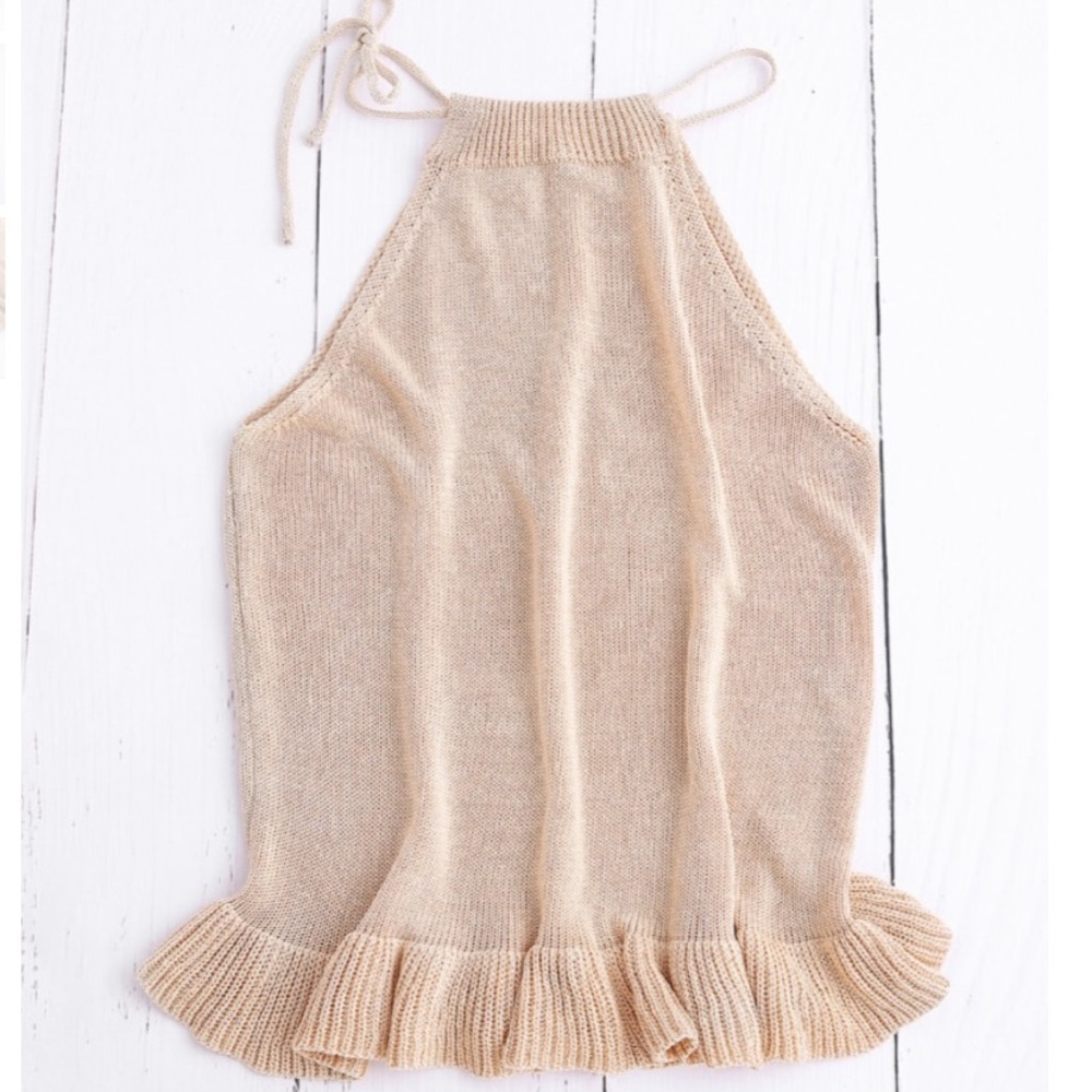 Frill Knit Halter Top